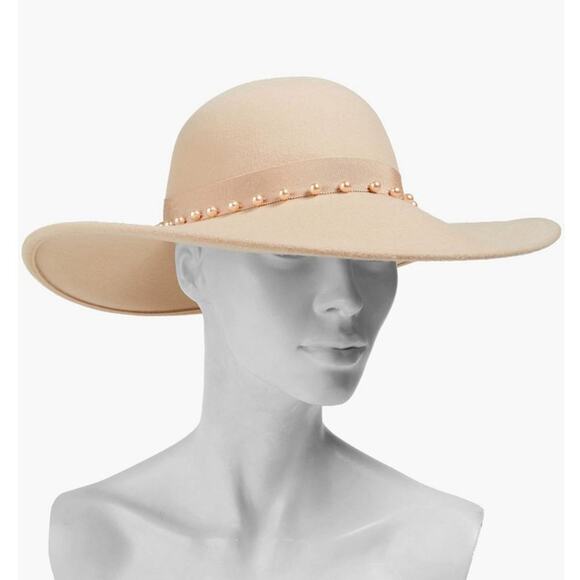 Eugenia Kim Honey faux pearl-embellished wool-felt hat main image 4